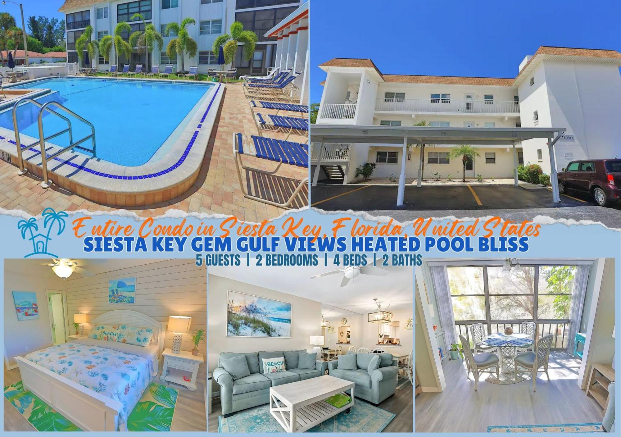 Updated Condo With Pool, Walk To Crescent Beach & Restaurants! Sarasota Exteriör bild